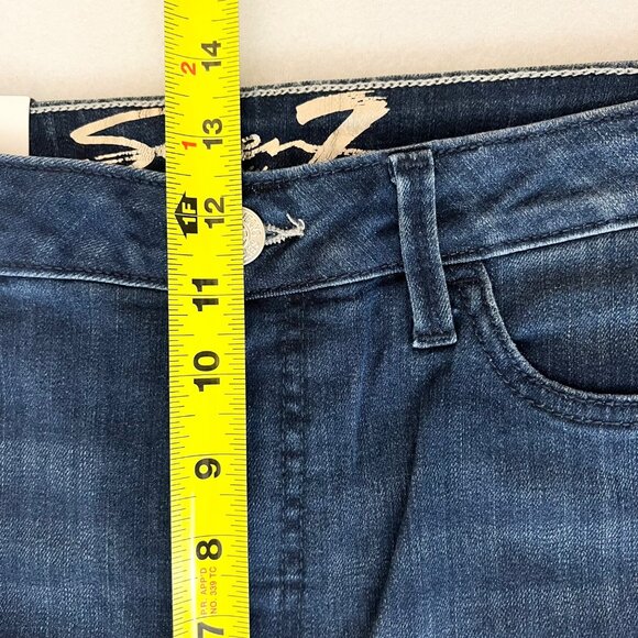 NWT Seven7 Women's Blue Weekend Easy Fit Boyfriend Jeans Size 12 Rolled Cuff - Picture 10 of 15